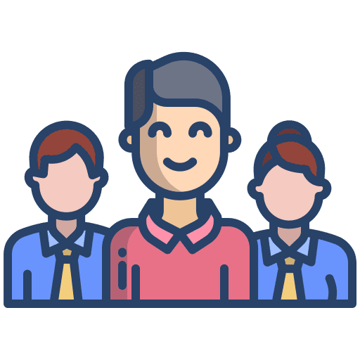 Team leader members people unique icon
