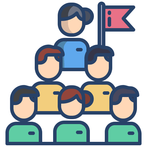 Team leader person chief people icon