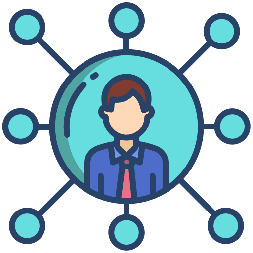 Network connect social media manager icon