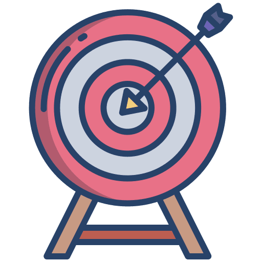 Target marketing aim arrow icon