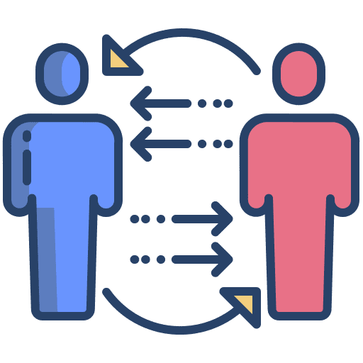 Connection comunications connection exchanging icon