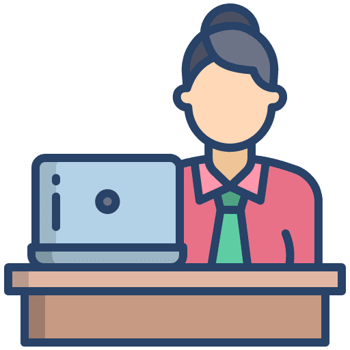 Worker people laptop employee icon