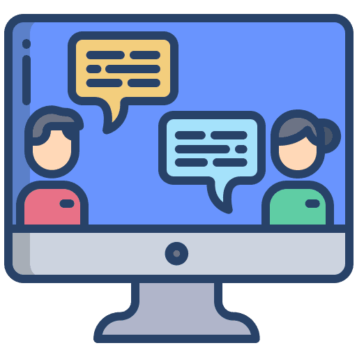 Chat application speech bubble message icon