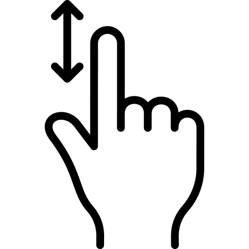 Scrolling swipe down swipe up scroll icon