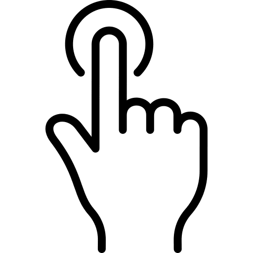 Touching clicking finger hands and gestures icon