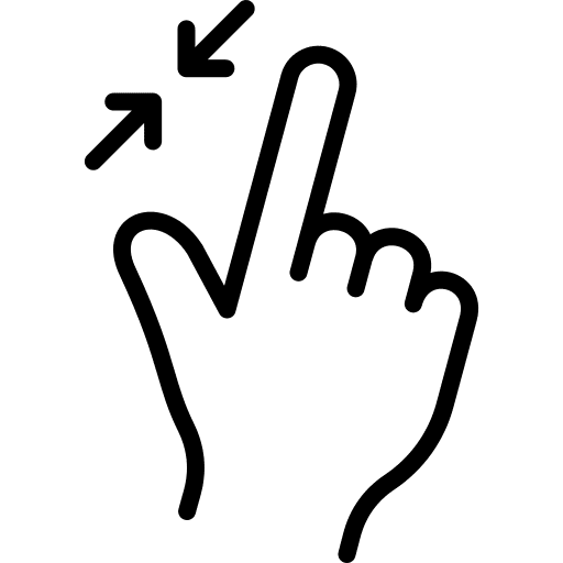 Zoom out pinching hands gesture icon Zoom out pinching hands gesture icon