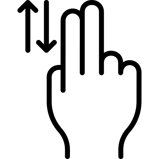 Drag two fingers hands and gestures two icon Drag two fingers hands and gestures two icon