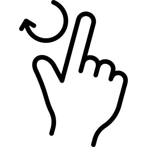 Rotate touch hand circle icon Rotate touch hand circle icon
