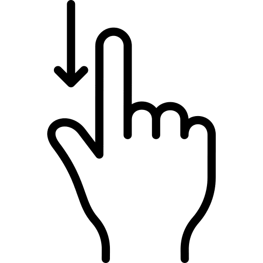 Swipe down hand gesture swipe up scroll icon Swipe down hand gesture swipe up scroll icon