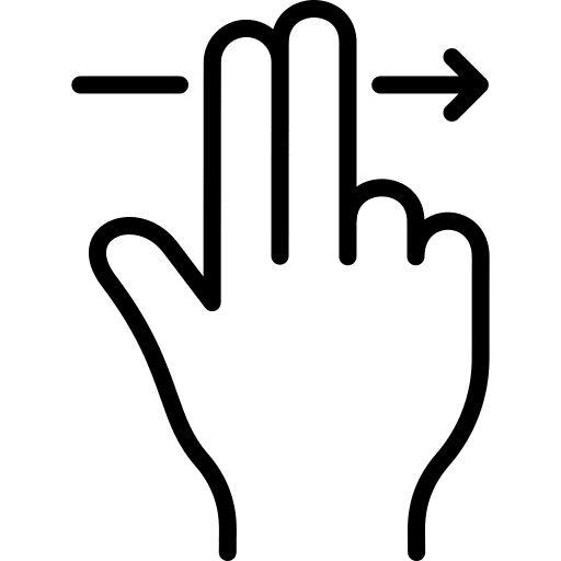 Swipe right gesture signals hands and gestures icon Swipe right gesture signals hands and gestures icon