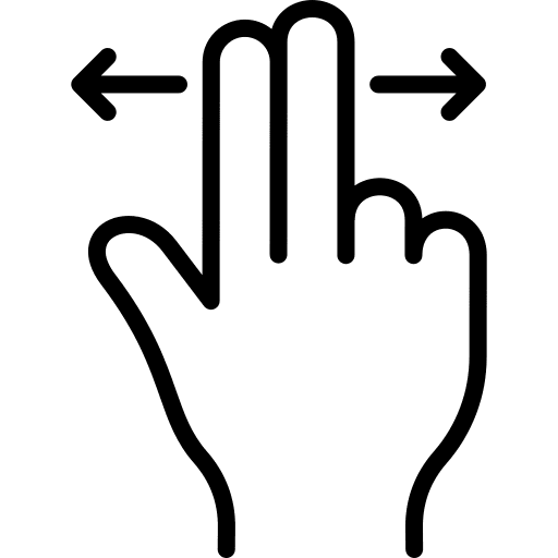 Swipe touchscreen interaction finger icon Swipe touchscreen interaction finger icon