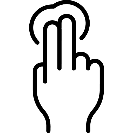 Tap finger two hand gesture icon Tap finger two hand gesture icon