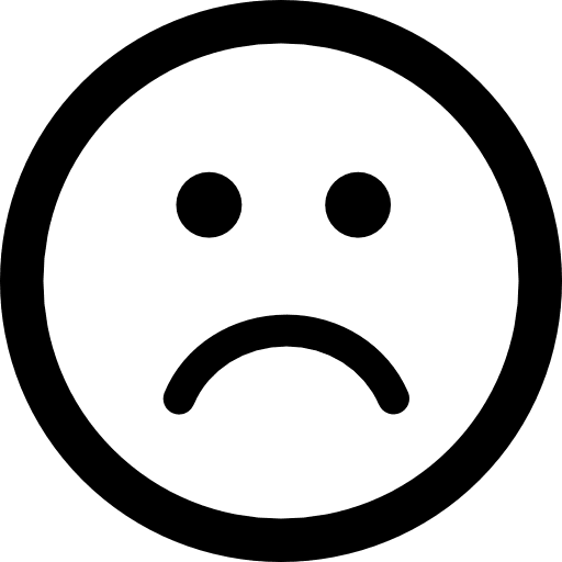 Sad face in rounded square sad emoticons sad face icon