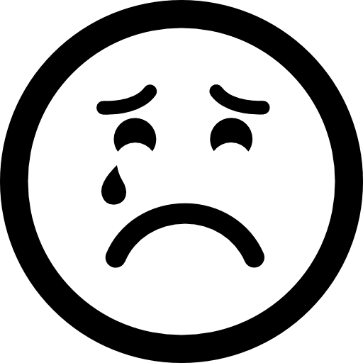 Sad suffering crying emoticon face faces interface square icon