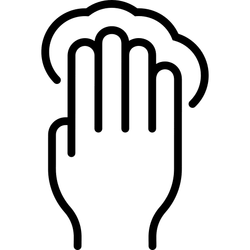 Tap four fingers gestures touch icon Tap four fingers gestures touch icon