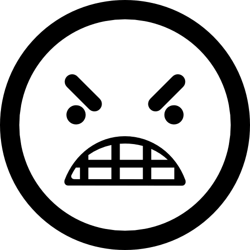 Anger emoticon square face square angry angry face icon