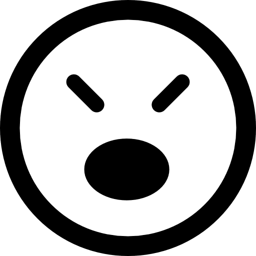 Emoticons square face with closed eyes and opened mouth chinese interface closed icon