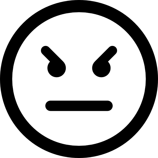 Angry emoticon square face square rounded faces icon