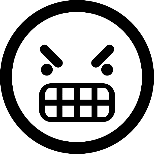 Furious emoticon square face interface faces face icon