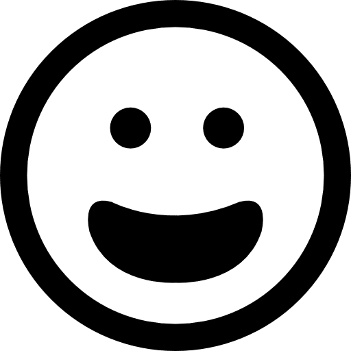 Happy smiling emoticon face with open mouth open mouth face emoticon icon