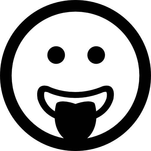 Emoticon square face with tongue out tongue square face icon