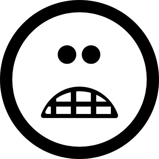 Scared emoticon square face emoticon scared emoticon square icon