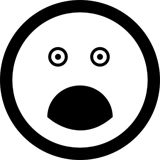 Surprised rounded square face emoticon surprise face icon