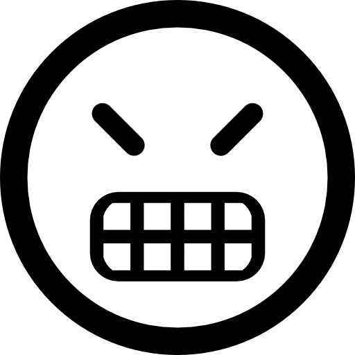 Angry emoticon square face faces face emoticon icon
