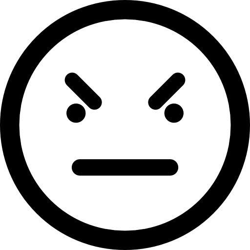 Bad emoticon square face interface face mouth icon