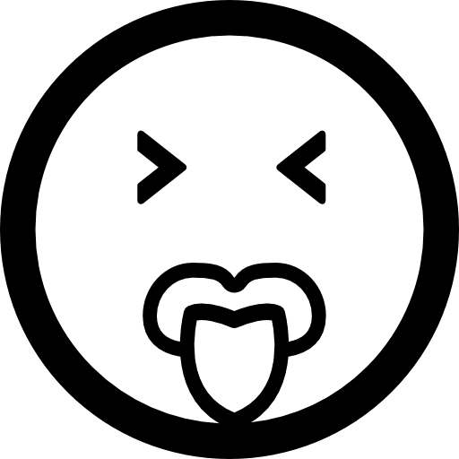 Emoticon square face with closed eyes and tongue out faces tongue face icon