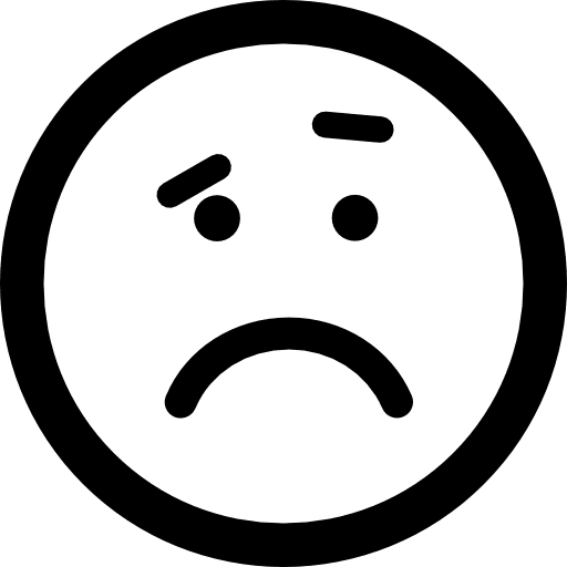 Sad rounded square emoticon face faces emoticon icon