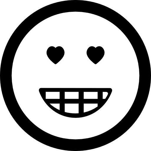 Emoticon in love face in a square emoticon smile smiley icon