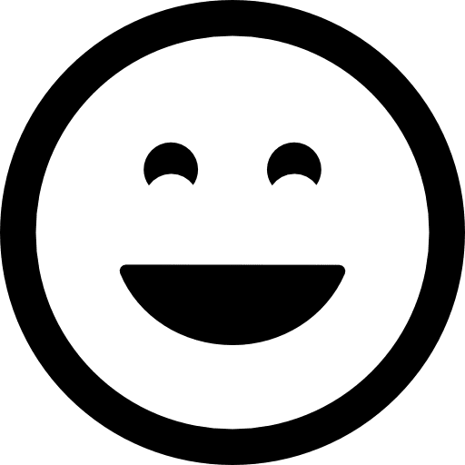 Smiling happy emoticon face smiling smile interface icon