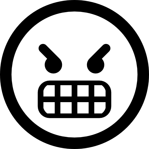 Very angry emoticon square face angry faces emoticon icon