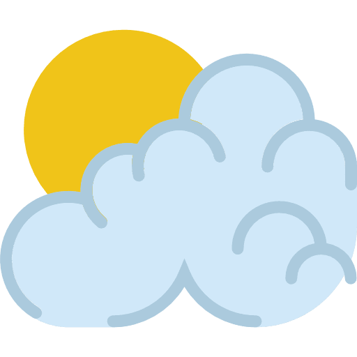 Clouds and sun meteorology weather cloud icon