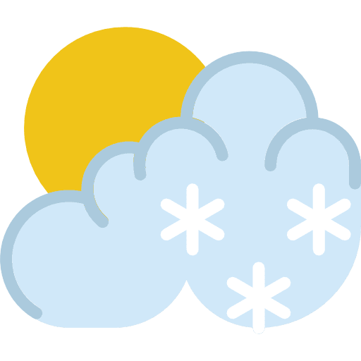 Morning snow cold weather snow icon