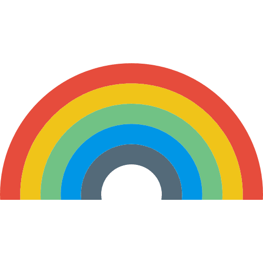 Rainbow atmospheric nature weather icon
