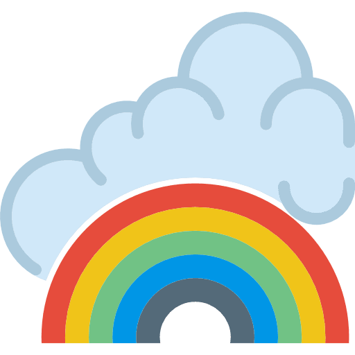 Rainbow weather rainbow lines curve lines icon