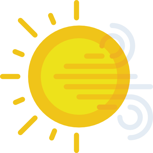 Windy air cold weather icon