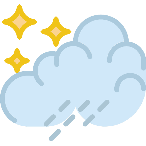 Stars stars clouds rain icon