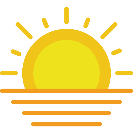 Sunset dusk nature sea icon