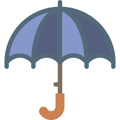 Umbrella rain protection weather icon