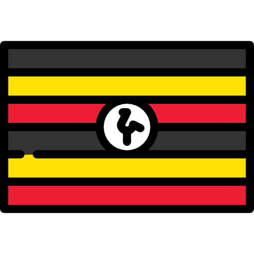 Uganda nation world flags icon