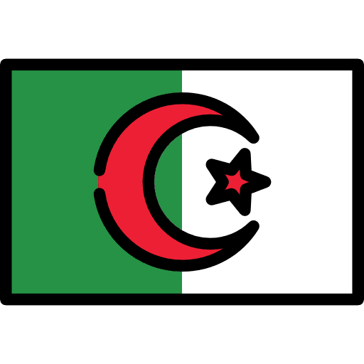 Algeria flag nation country icon