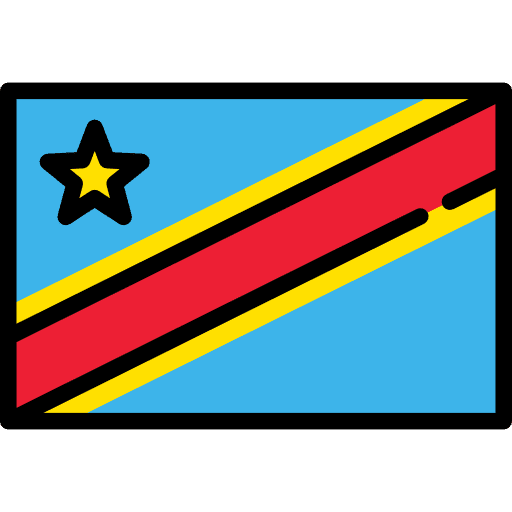 Democratic republic of congo nation flags world icon