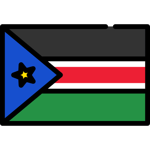 South sudan nation flags world icon