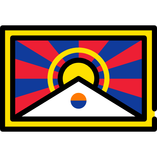Tibet country tibet flag icon