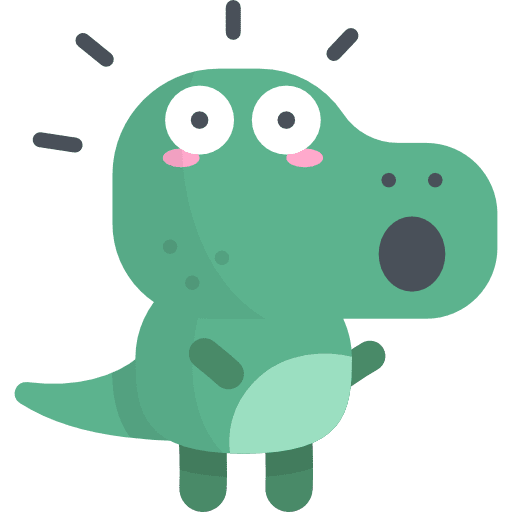 Surprise avatar dinosaur smileys icon
