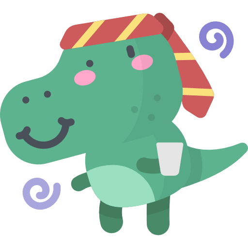 Drunk dinosaur avatar emoji icon Drunk dinosaur avatar emoji icon