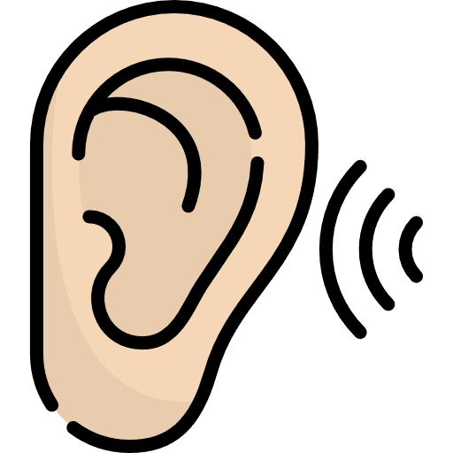 Ear auditory listening perception icon